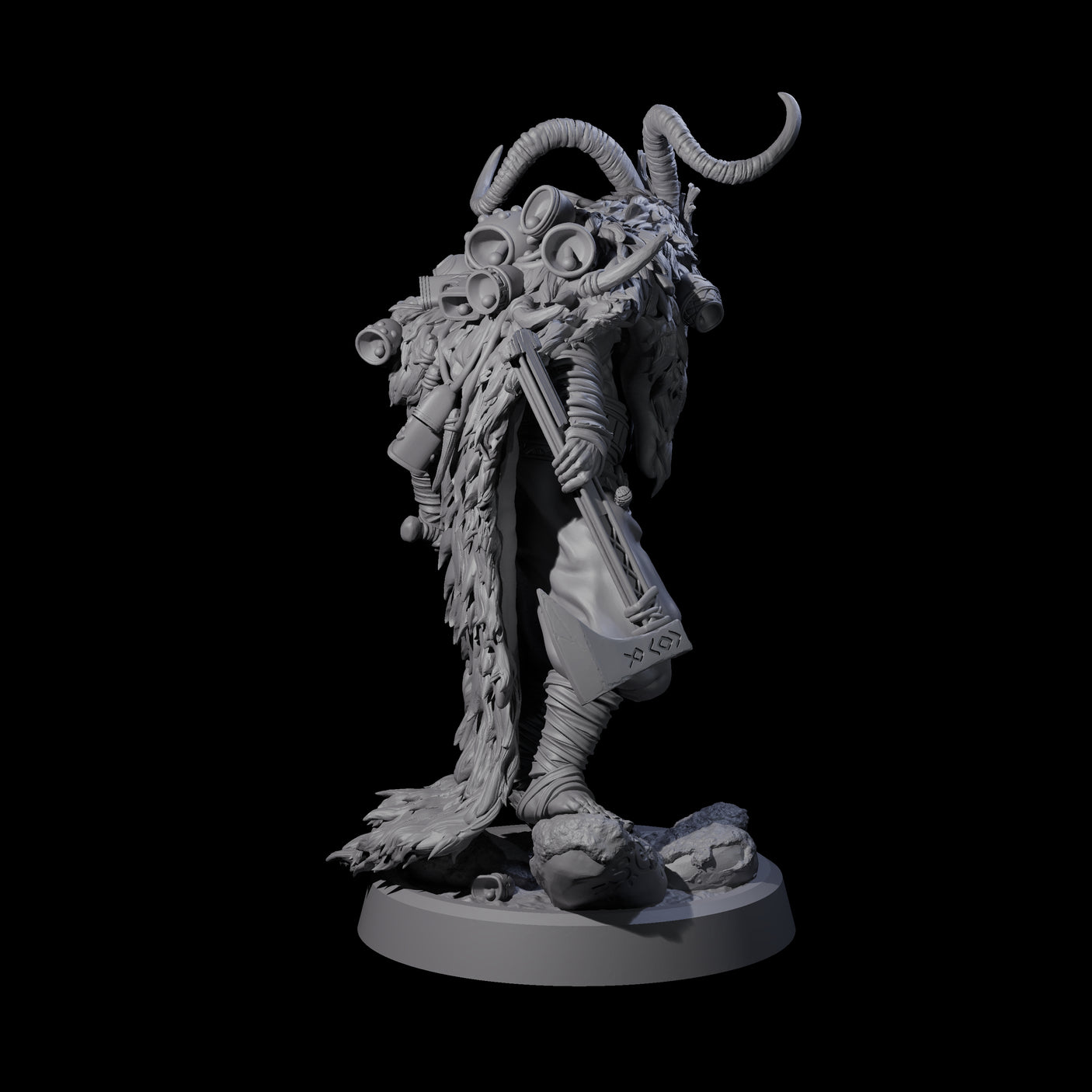 Four Deranged Pagan Cultists Miniature for Dungeons and Dragons, Pathfinder or other TTRPGs