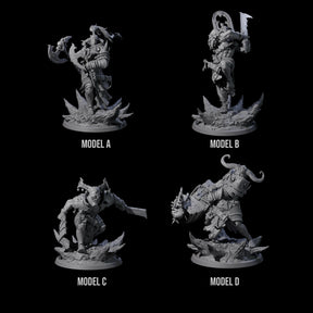 Four Descending Doomwalkers Miniature for Dungeons and Dragons, Pathfinder or other TTRPGs