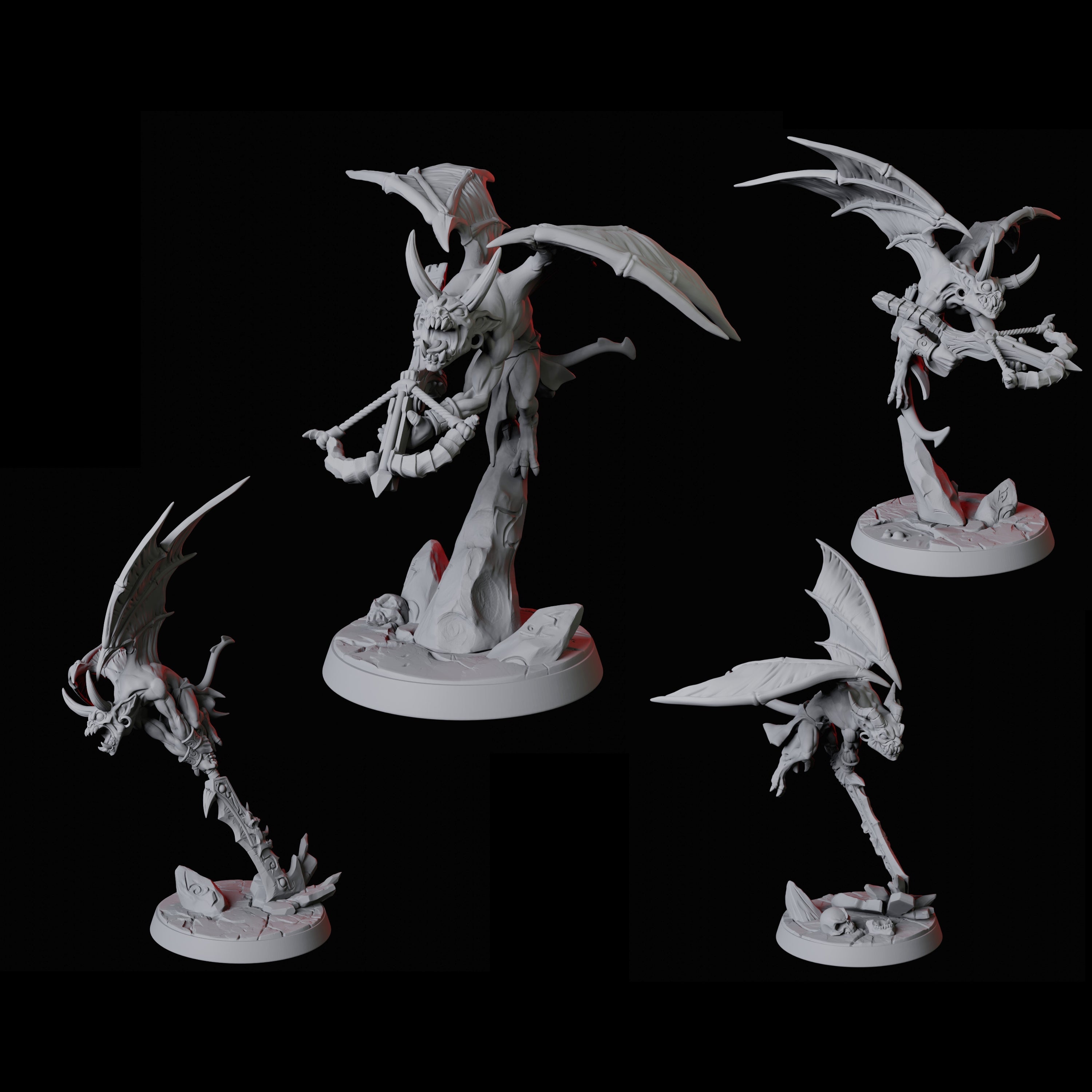 Four Devil Imps Miniature for Dungeons and Dragons