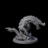 Four Devious Burrowdrakes Miniature for Dungeons and Dragons, Pathfinder or other TTRPGs
