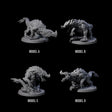 Four Devious Burrowdrakes Miniature for Dungeons and Dragons, Pathfinder or other TTRPGs