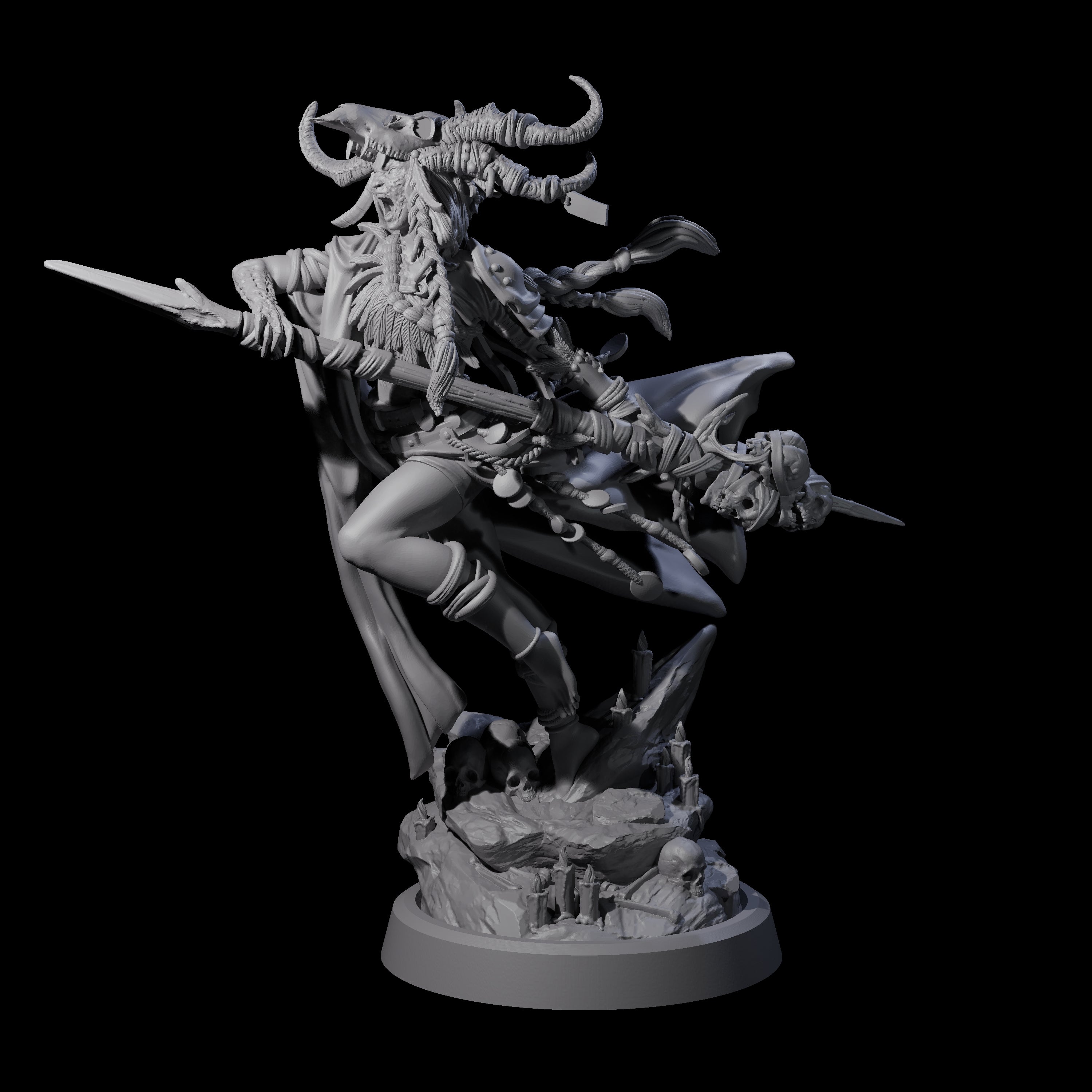 Four Disfigured Witches Miniature for Dungeons and Dragons, Pathfinder or other TTRPGs