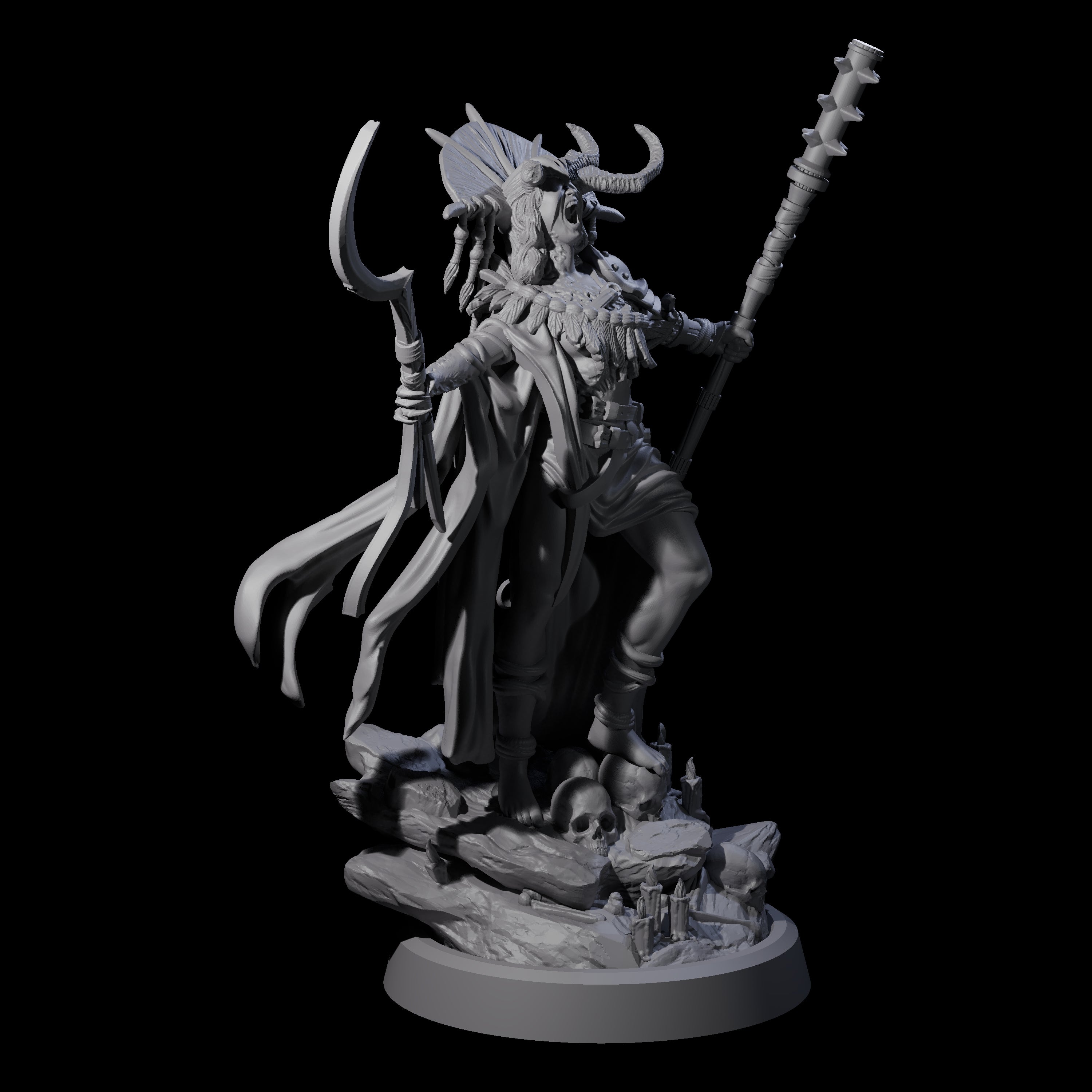 Four Disfigured Witches Miniature for Dungeons and Dragons, Pathfinder or other TTRPGs
