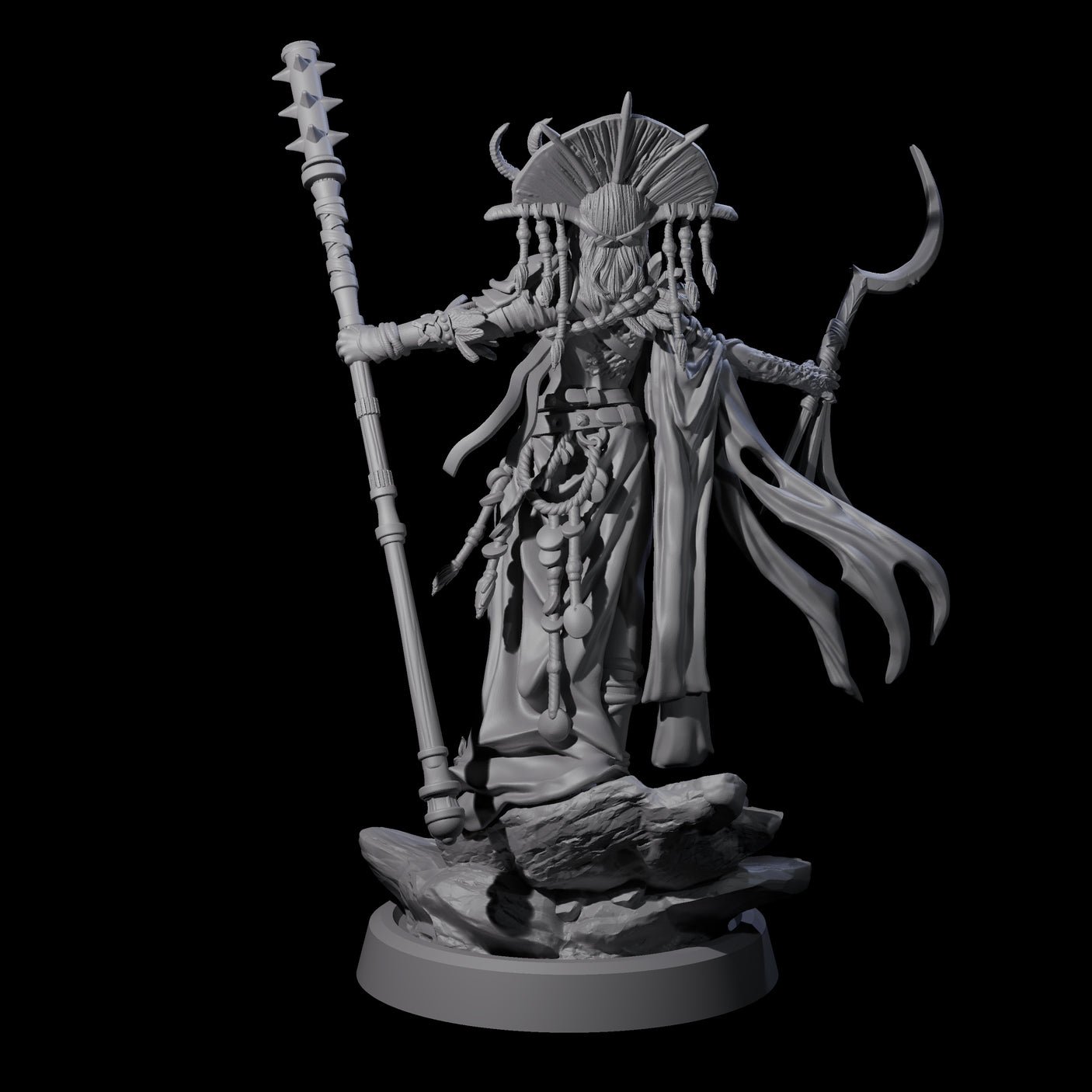 Four Disfigured Witches Miniature for Dungeons and Dragons, Pathfinder or other TTRPGs