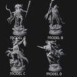 Four Disfigured Witches Miniature for Dungeons and Dragons, Pathfinder or other TTRPGs