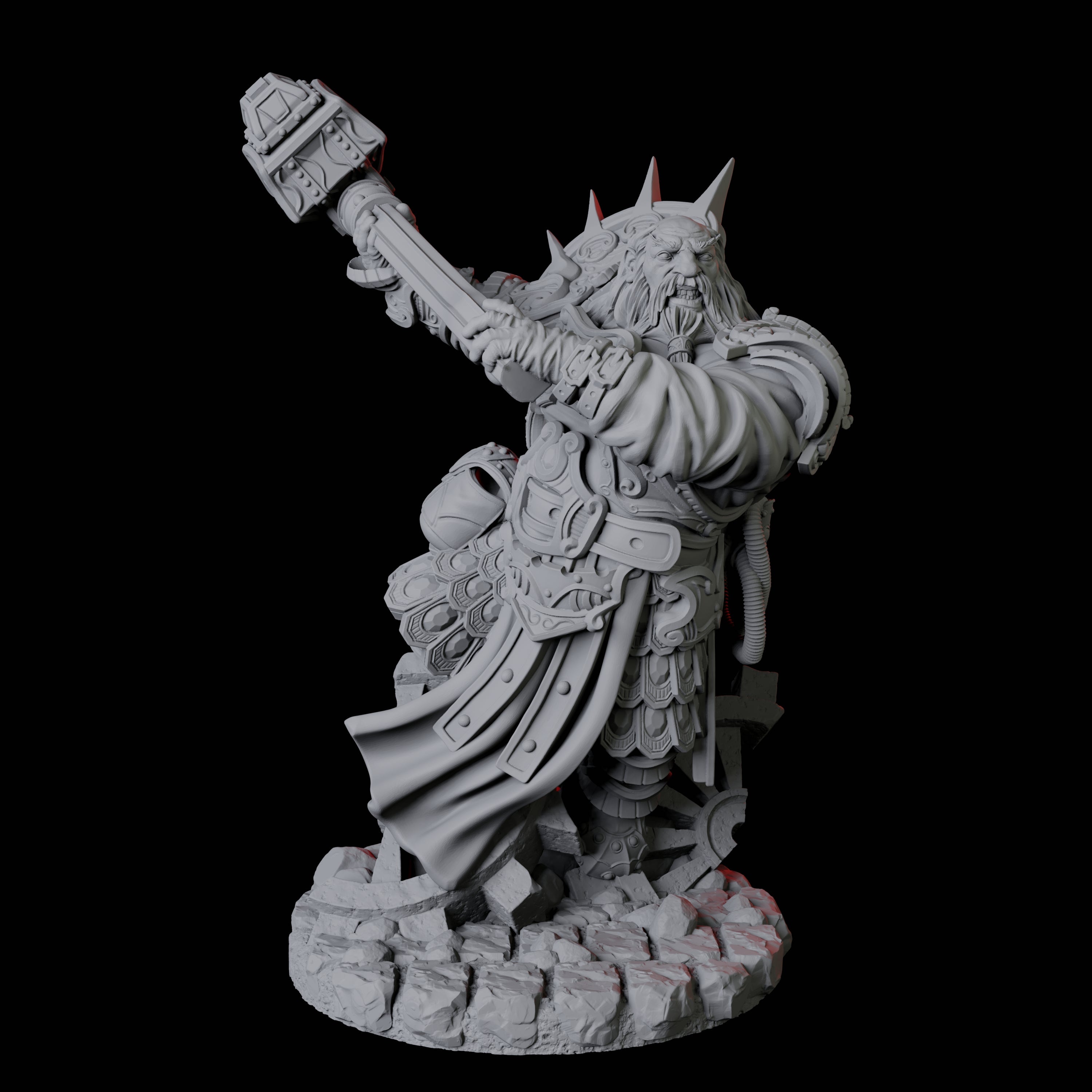 Four Dwarf Artificer Engineers Miniature for Dungeons and Dragons, Pathfinder or other TTRPGs