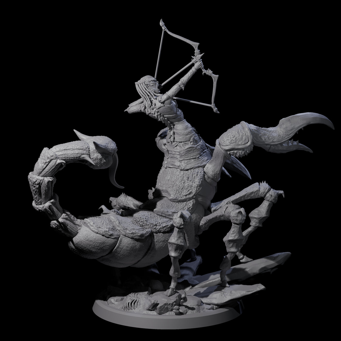 Four Enchanting Scorpion Driders Miniature for Dungeons and Dragons, Pathfinder or other TTRPGs