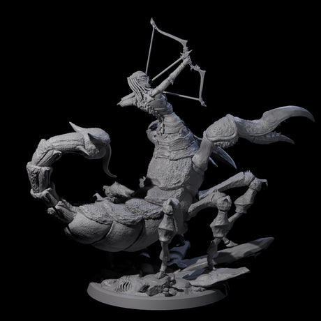 Four Enchanting Scorpion Driders Miniature for Dungeons and Dragons, Pathfinder or other TTRPGs