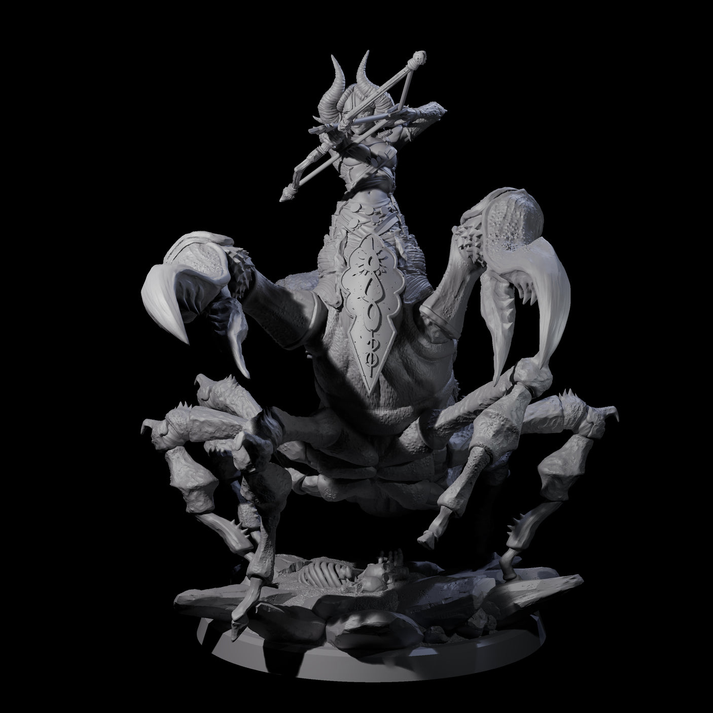 Four Enchanting Scorpion Driders Miniature for Dungeons and Dragons, Pathfinder or other TTRPGs