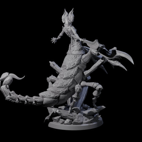 Four Enchanting Scorpion Driders Miniature for Dungeons and Dragons, Pathfinder or other TTRPGs