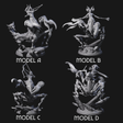 Four Enchanting Scorpion Driders Miniature for Dungeons and Dragons, Pathfinder or other TTRPGs