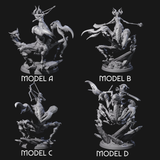 Four Enchanting Scorpion Driders Miniature for Dungeons and Dragons, Pathfinder or other TTRPGs