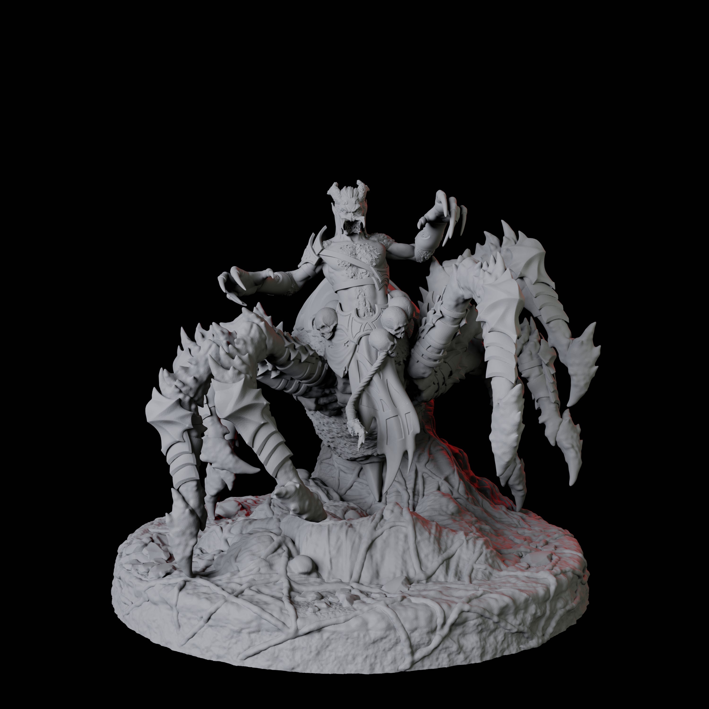 Four Evil Driders Miniature for Dungeons and Dragons, Pathfinder or other TTRPGs