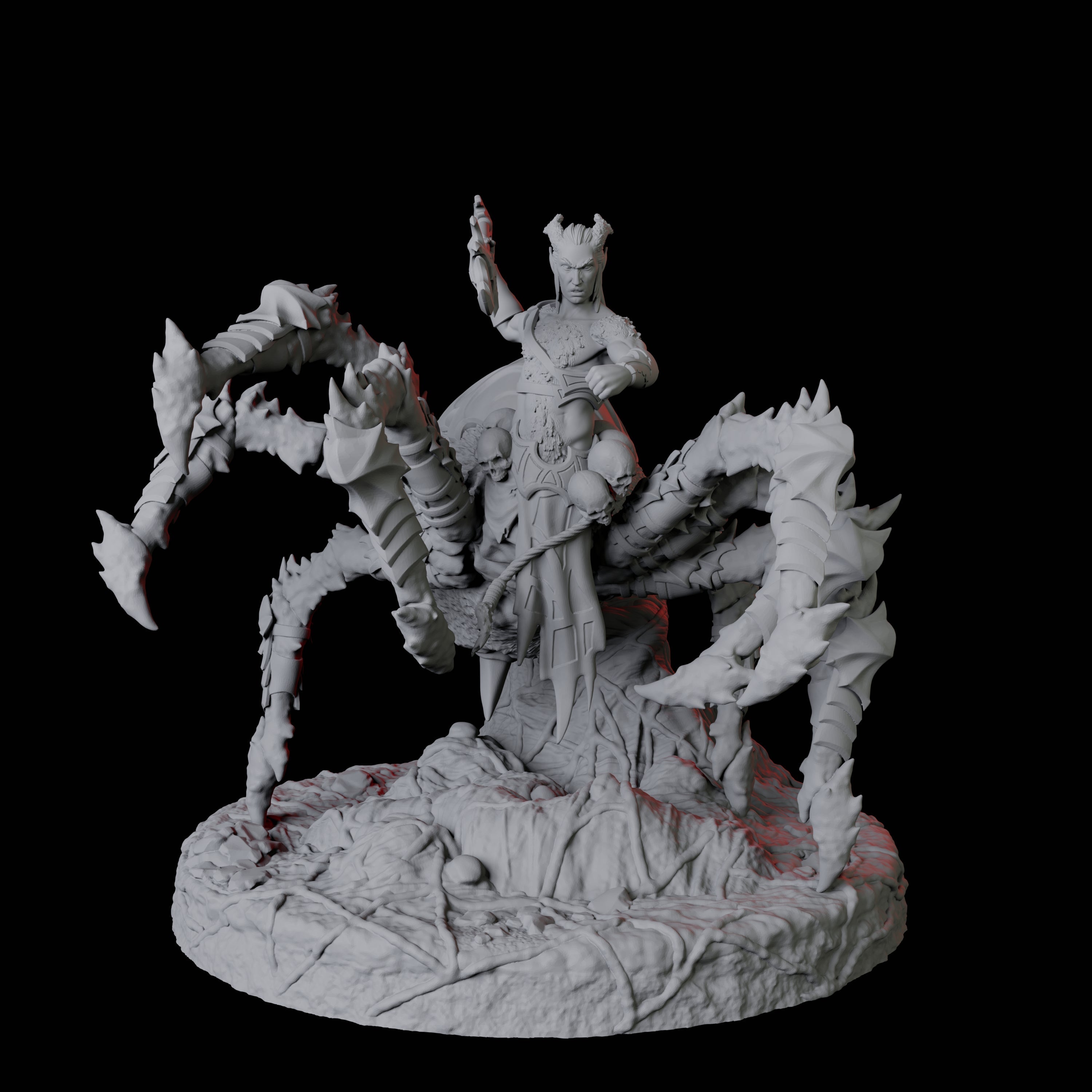 Four Evil Driders Miniature for Dungeons and Dragons, Pathfinder or other TTRPGs