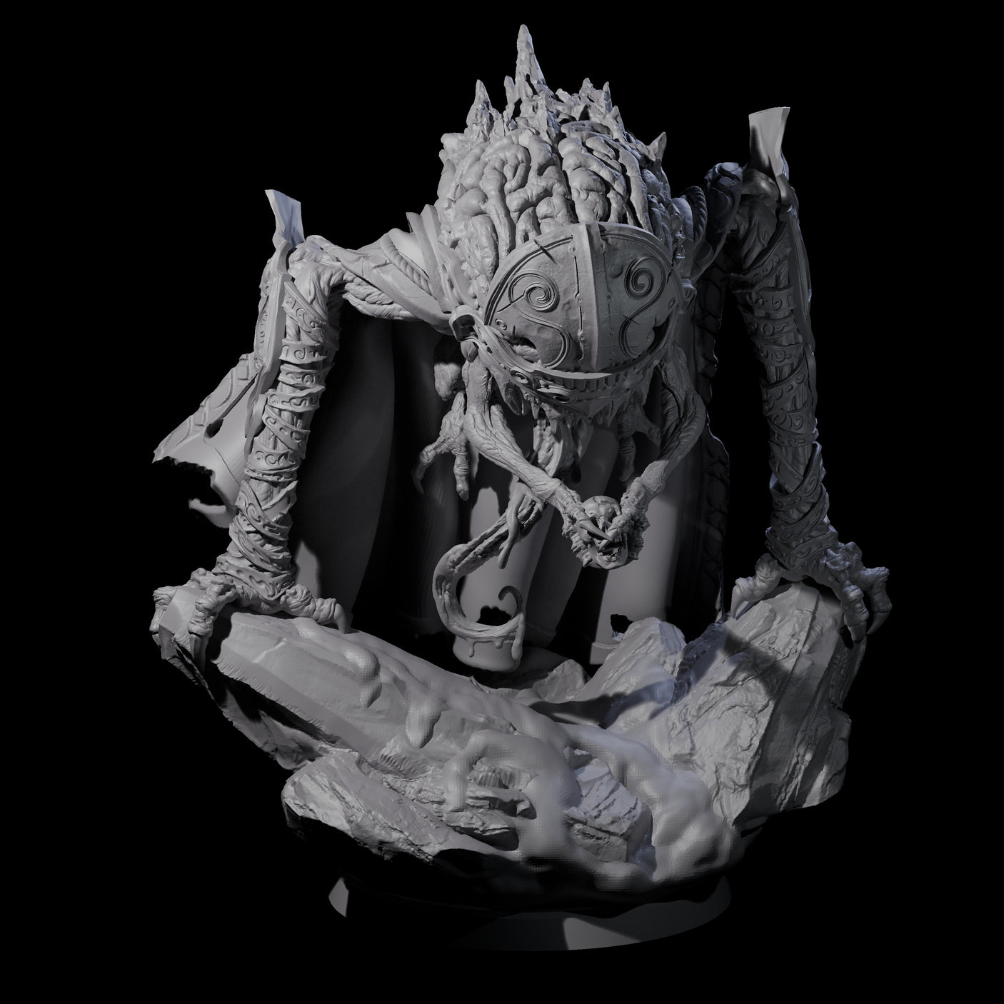 Four Evolved Intellect Devourers Miniature for Dungeons and Dragons, Pathfinder or other TTRPGs