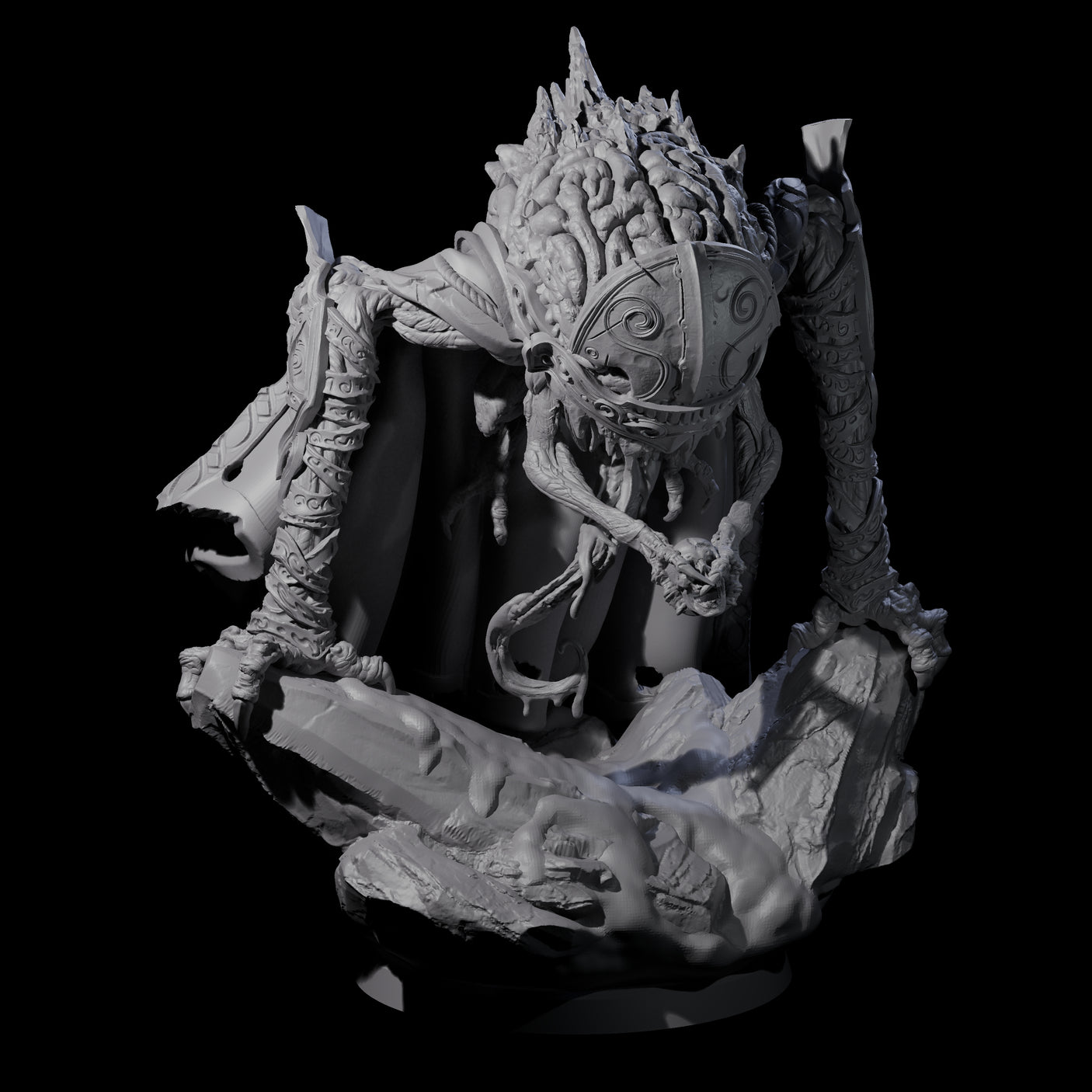 Four Evolved Intellect Devourers Miniature for Dungeons and Dragons, Pathfinder or other TTRPGs