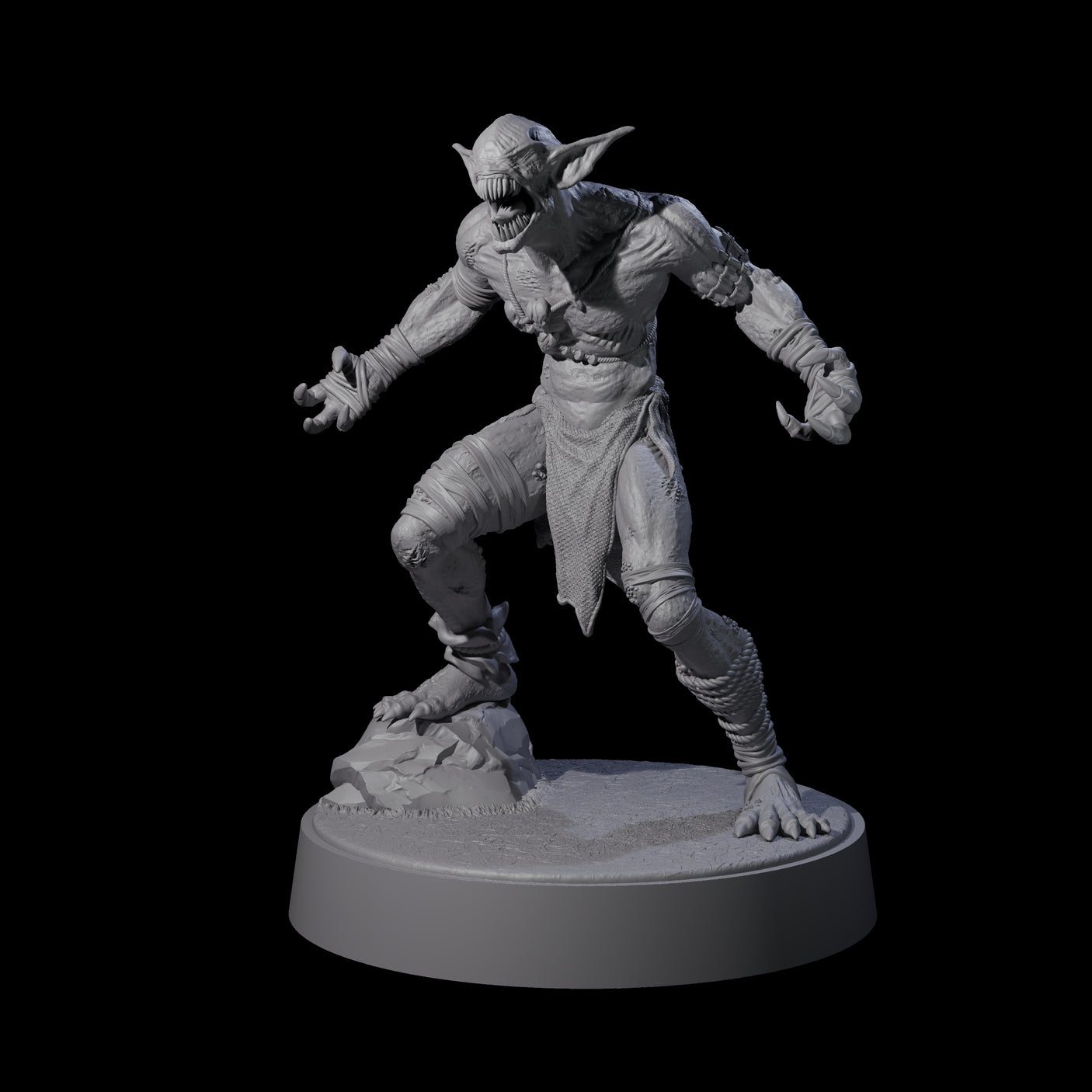 Four Eyeless Morlock Wretches Miniature for Dungeons and Dragons, Pathfinder or other TTRPGs