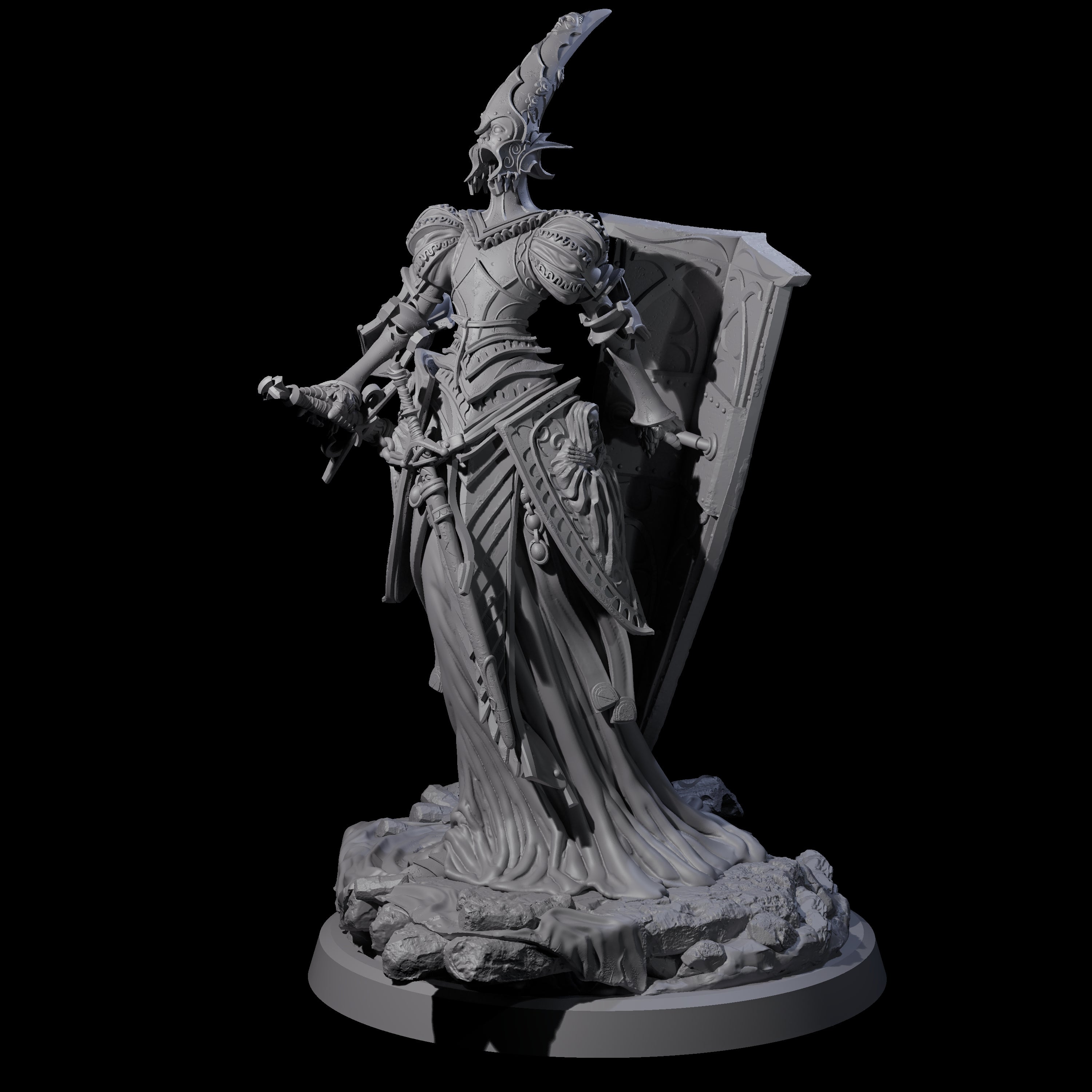 Four Fallen Aasimar Paladins Miniature for Dungeons and Dragons, Pathfinder or other TTRPGs
