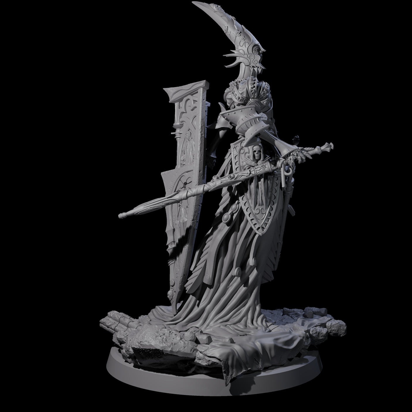 Four Fallen Aasimar Paladins Miniature for Dungeons and Dragons, Pathfinder or other TTRPGs