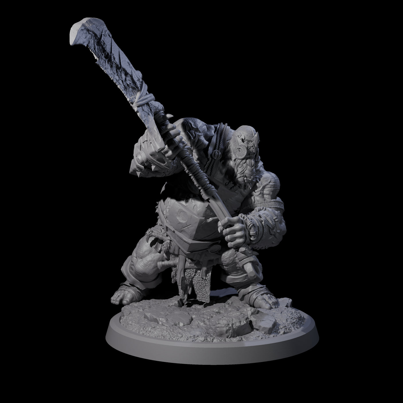 Four Fetid Hulking Ogres Miniature for Dungeons and Dragons, Pathfinder or other TTRPGs