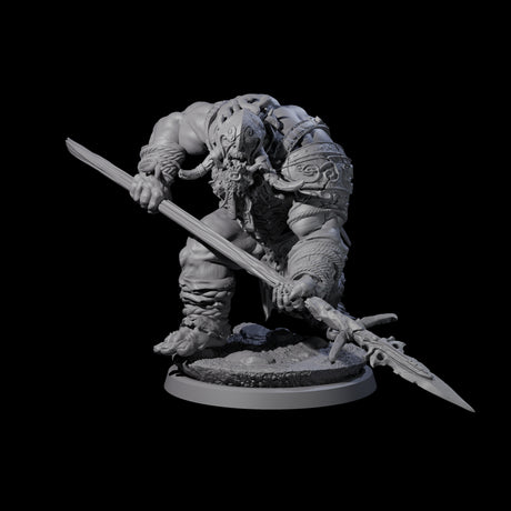 Four Fierce Cave Ogres Miniature for Dungeons and Dragons, Pathfinder or other TTRPGs