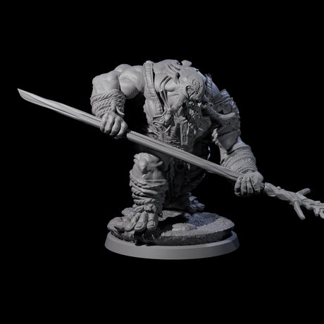 Four Fierce Cave Ogres Miniature for Dungeons and Dragons, Pathfinder or other TTRPGs