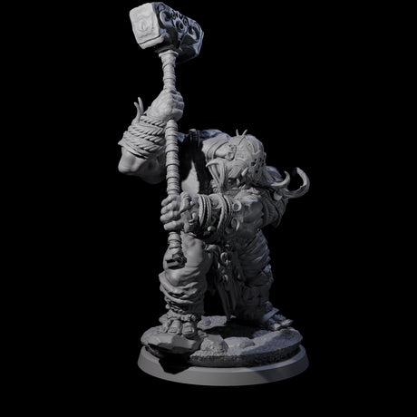 Four Fierce Cave Ogres Miniature for Dungeons and Dragons, Pathfinder or other TTRPGs