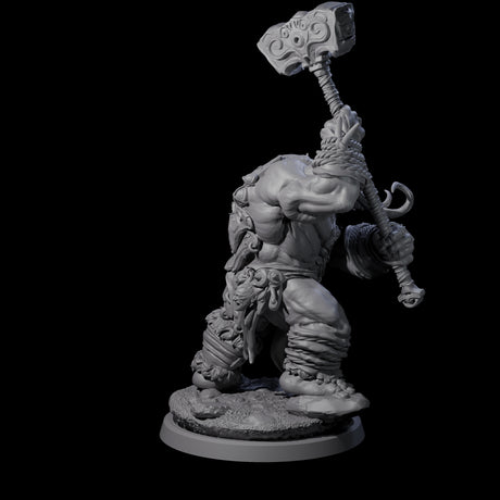 Four Fierce Cave Ogres Miniature for Dungeons and Dragons, Pathfinder or other TTRPGs