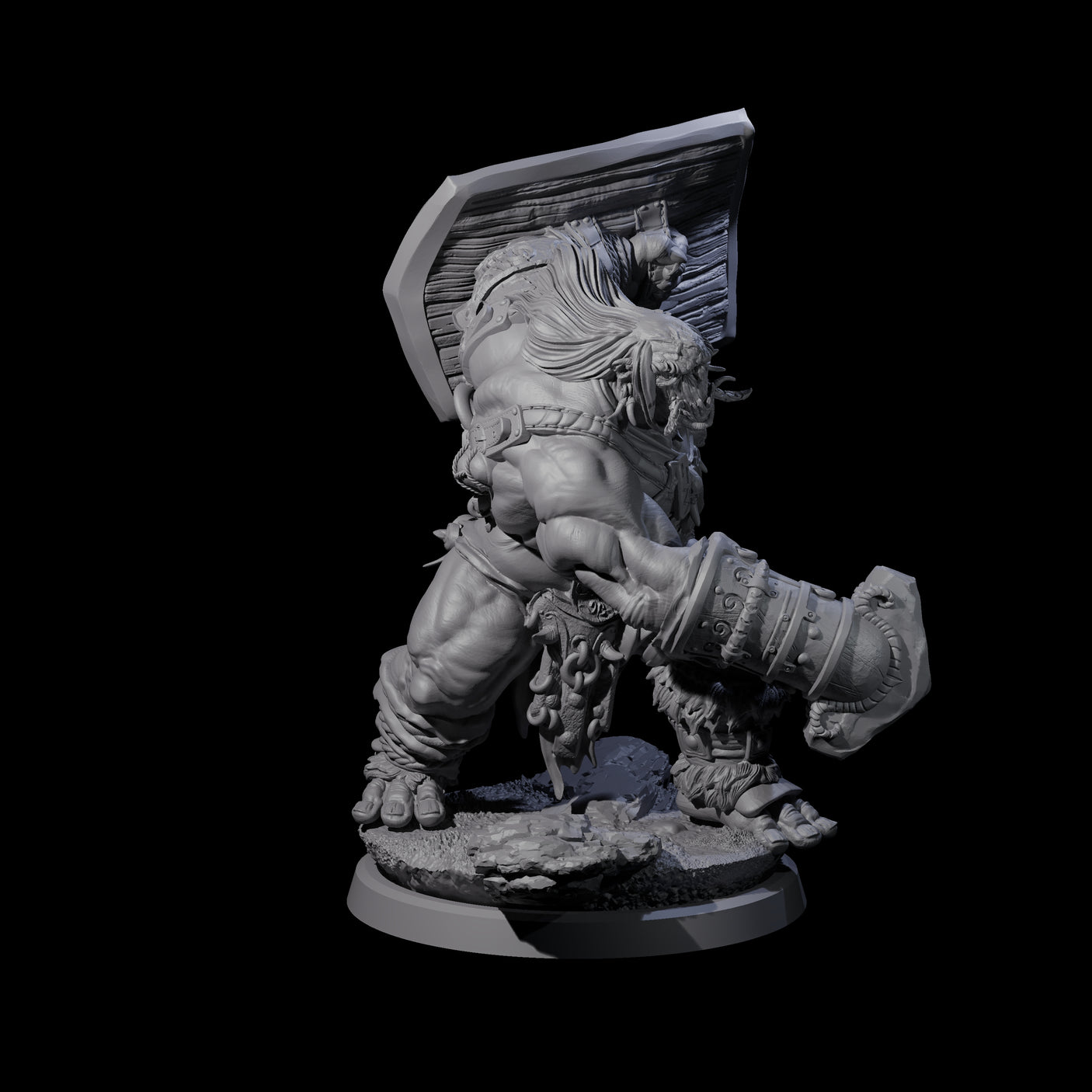 Four Fierce Cave Ogres Miniature for Dungeons and Dragons, Pathfinder or other TTRPGs