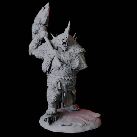 Four Fierce Ursine Warriors Miniature for Dungeons and Dragons, Pathfinder or other TTRPGs