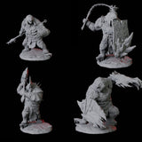 Four Fierce Ursine Warriors Miniature for Dungeons and Dragons, Pathfinder or other TTRPGs