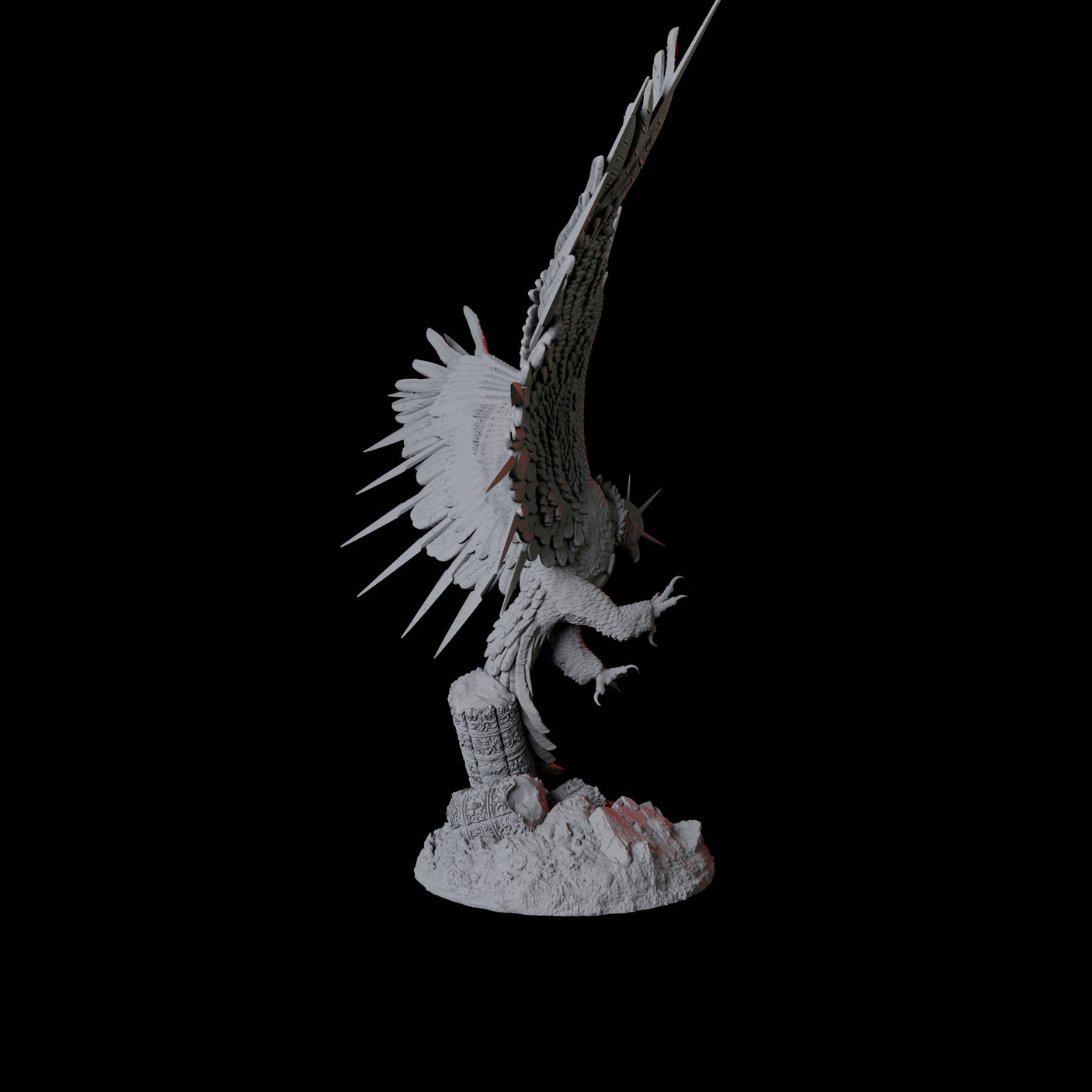 Four Fiery Phoenix Miniature for Dungeons and Dragons, Pathfinder or other TTRPGs