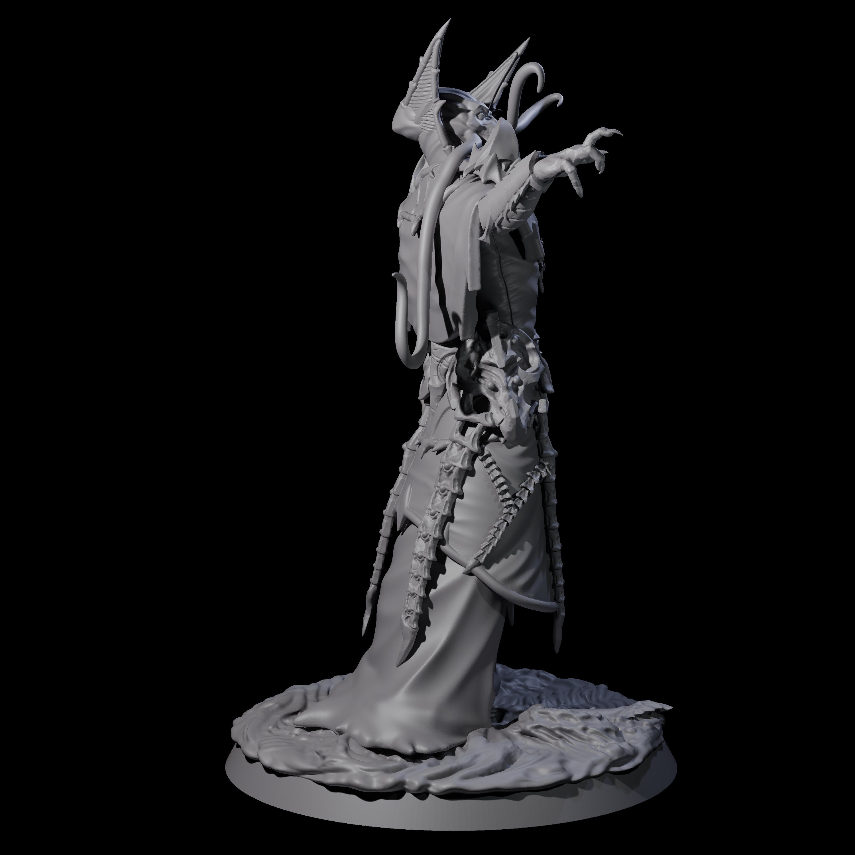 Four Floating Master Mind Flayers Miniature for Dungeons and Dragons, Pathfinder or other TTRPGs