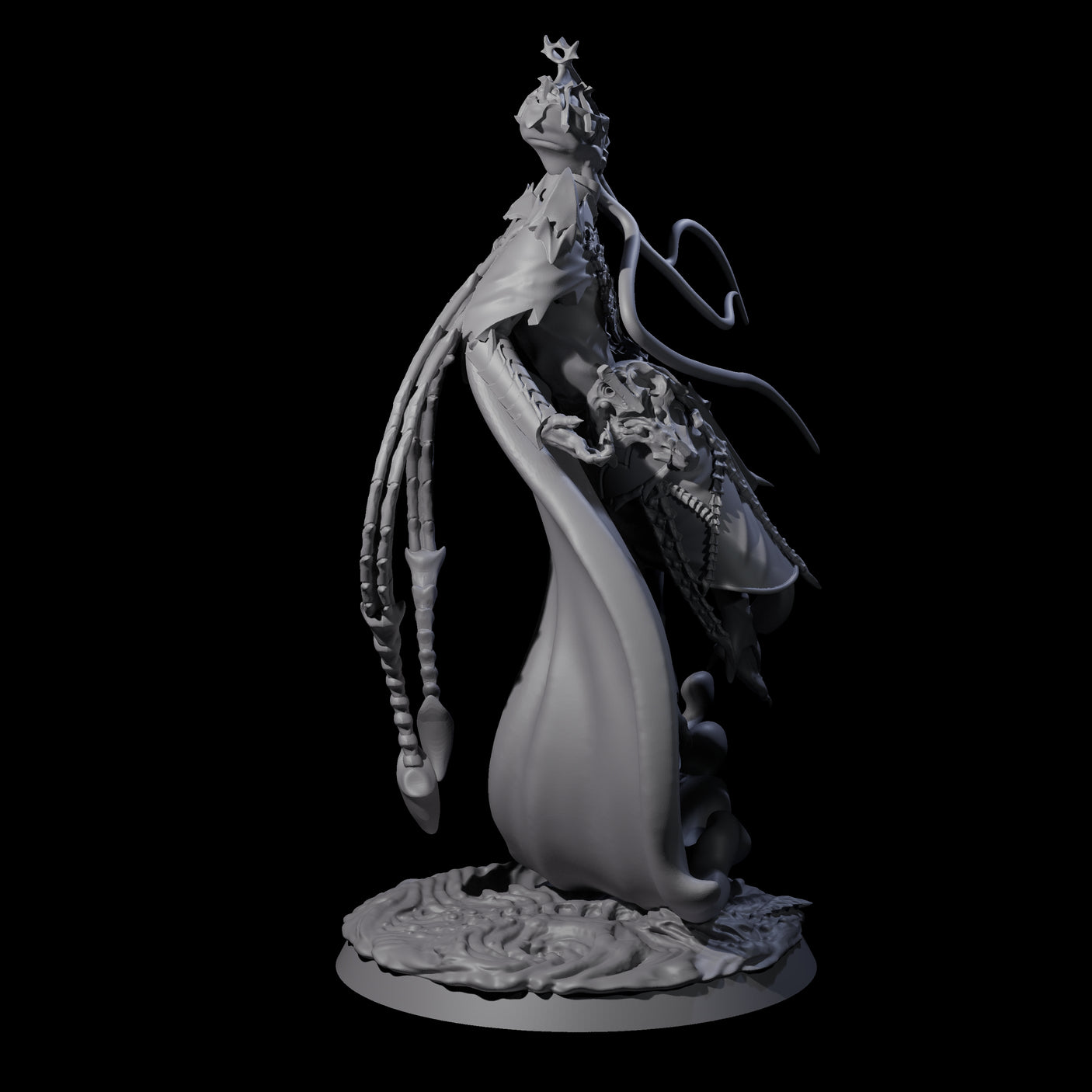 Four Floating Master Mind Flayers Miniature for Dungeons and Dragons, Pathfinder or other TTRPGs