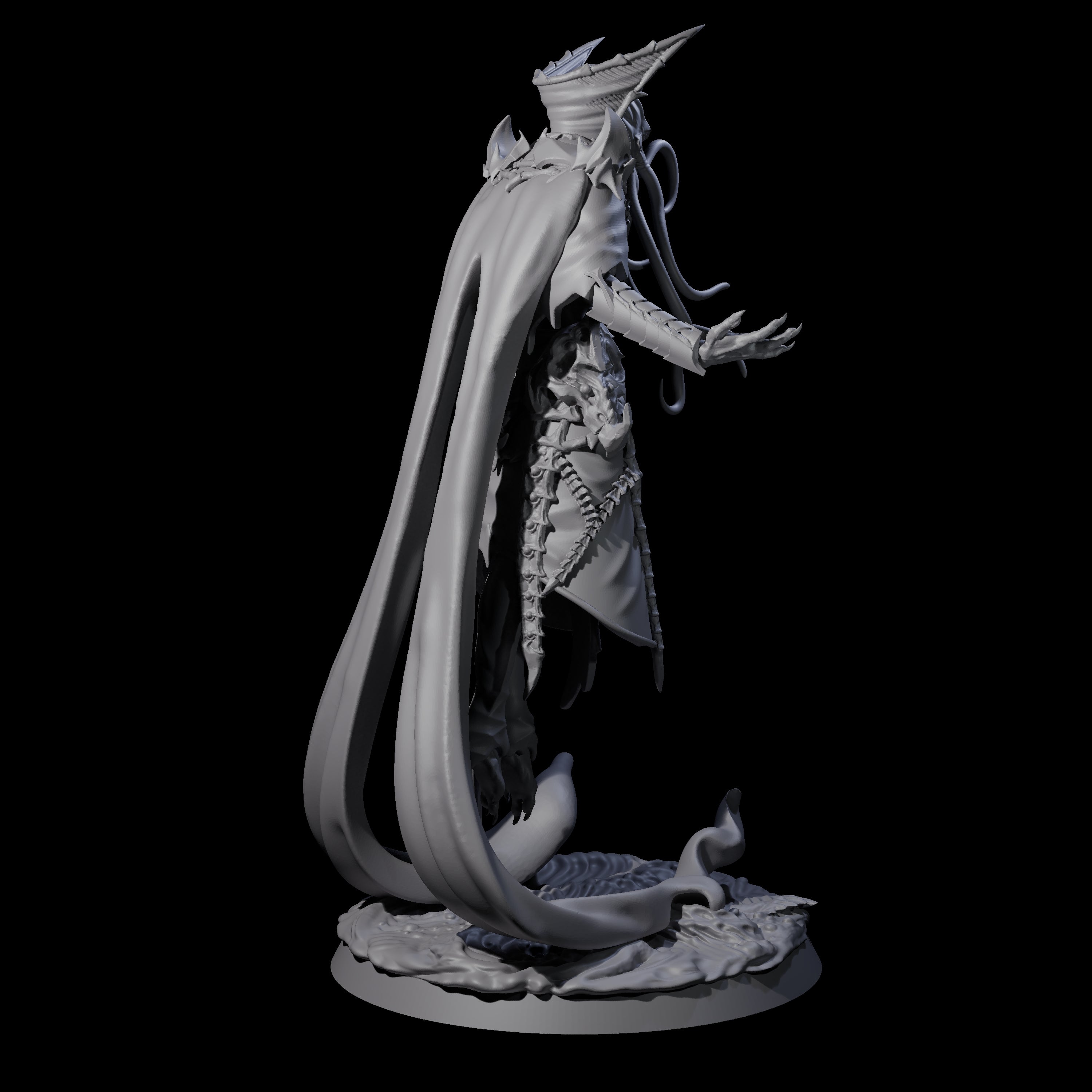 Four Floating Master Mind Flayers Miniature for Dungeons and Dragons, Pathfinder or other TTRPGs