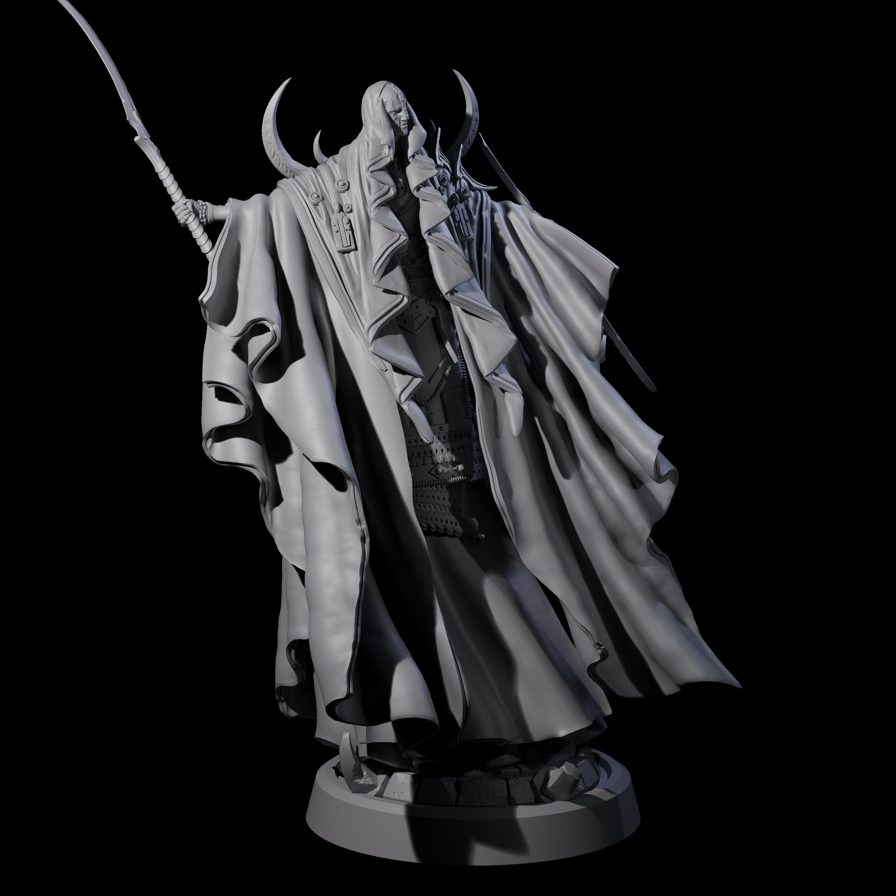 Four Floating Robed Cultists Miniature for Dungeons and Dragons, Pathfinder or other TTRPGs