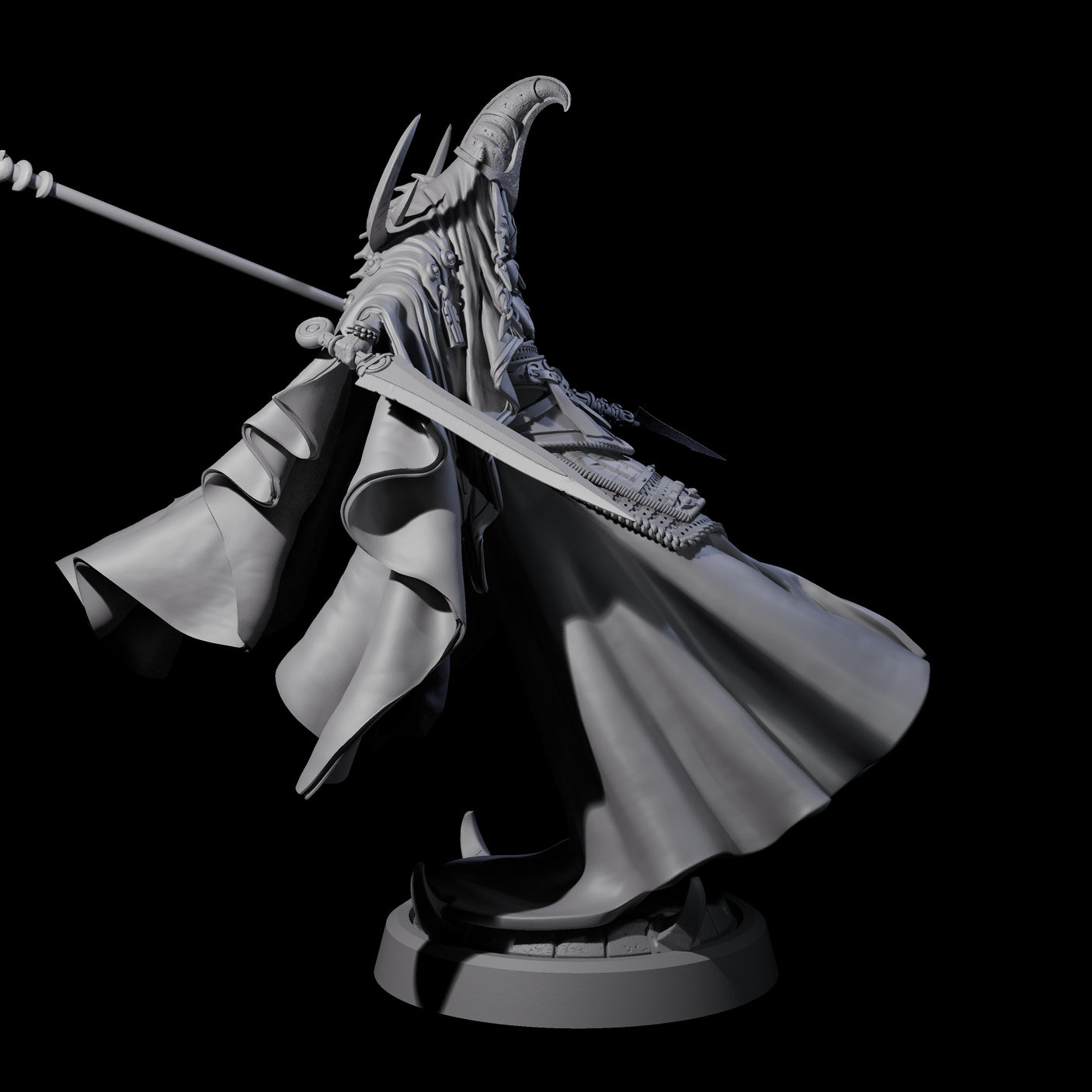 Four Floating Robed Cultists Miniature for Dungeons and Dragons, Pathfinder or other TTRPGs