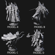 Four Floating Robed Cultists Miniature for Dungeons and Dragons, Pathfinder or other TTRPGs