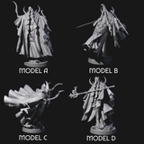 Four Floating Robed Cultists Miniature for Dungeons and Dragons, Pathfinder or other TTRPGs
