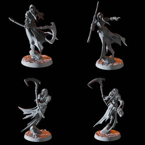Four Floating Wraiths Miniature for Dungeons and Dragons, Pathfinder or other TTRPGs