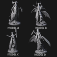 Four Flowing Owl Worshipping Cultists Miniature for Dungeons and Dragons, Pathfinder or other TTRPGs