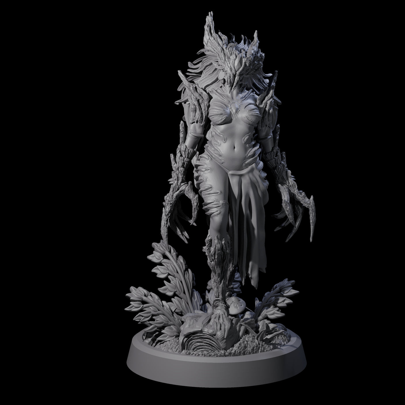 Four Forest Defending Dryads Miniature for Dungeons and Dragons, Pathfinder or other TTRPGs