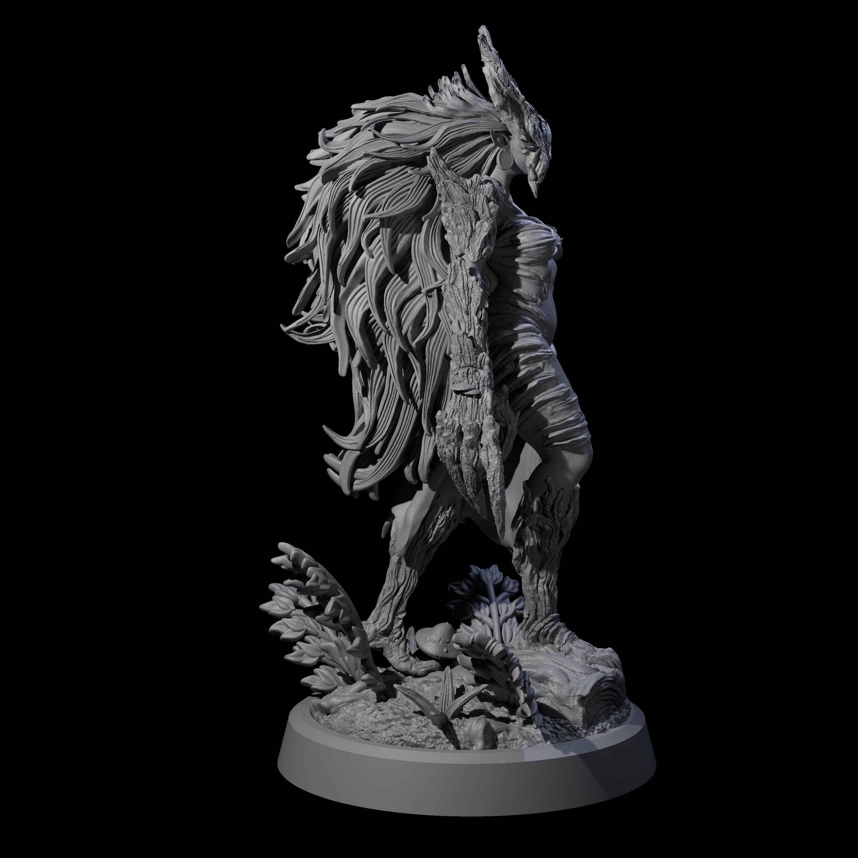 Four Forest Defending Dryads Miniature for Dungeons and Dragons, Pathfinder or other TTRPGs