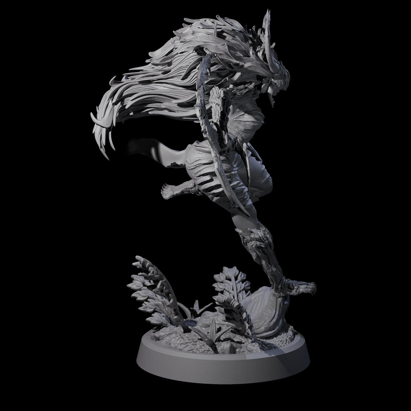 Four Forest Defending Dryads Miniature for Dungeons and Dragons, Pathfinder or other TTRPGs