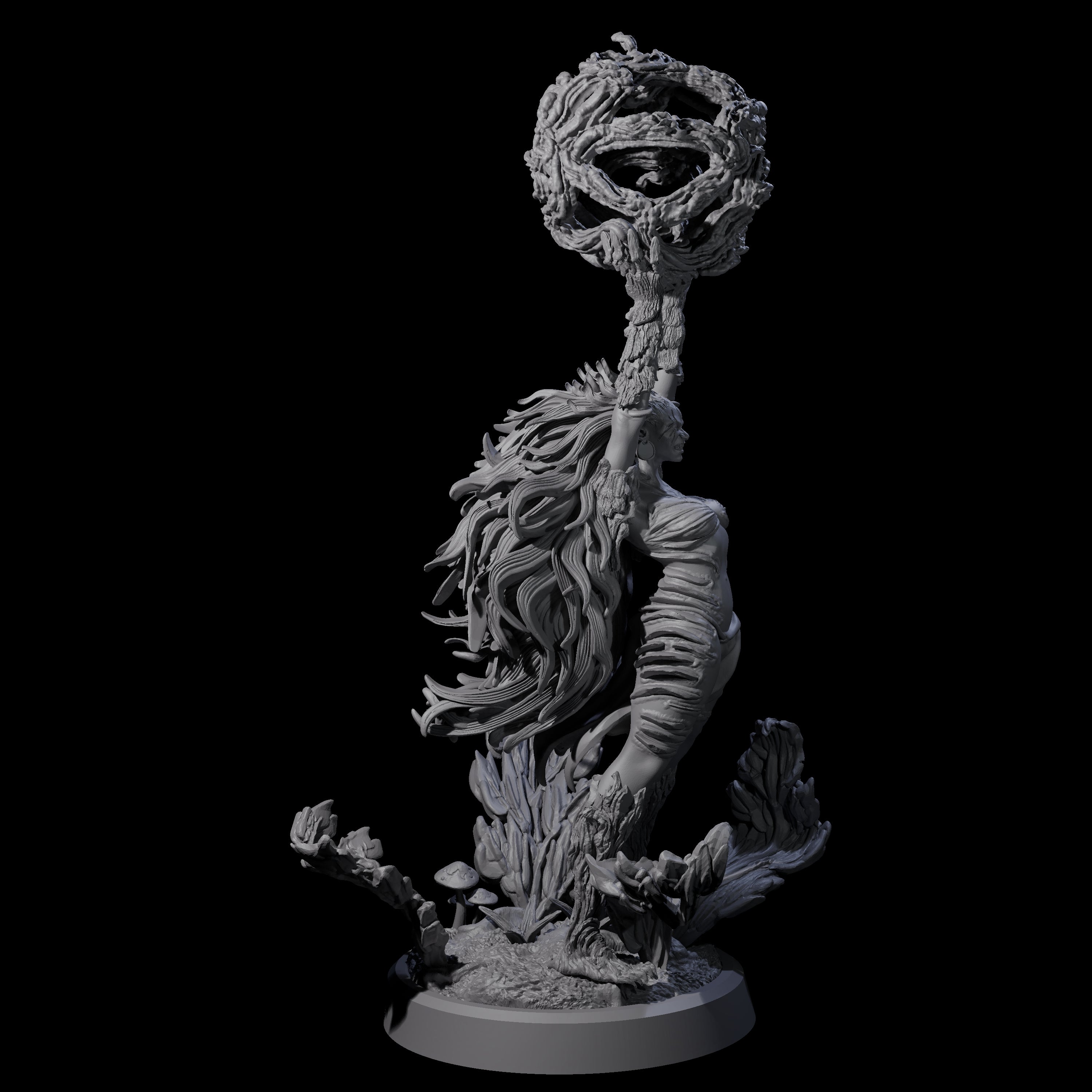 Four Forest Defending Dryads Miniature for Dungeons and Dragons, Pathfinder or other TTRPGs