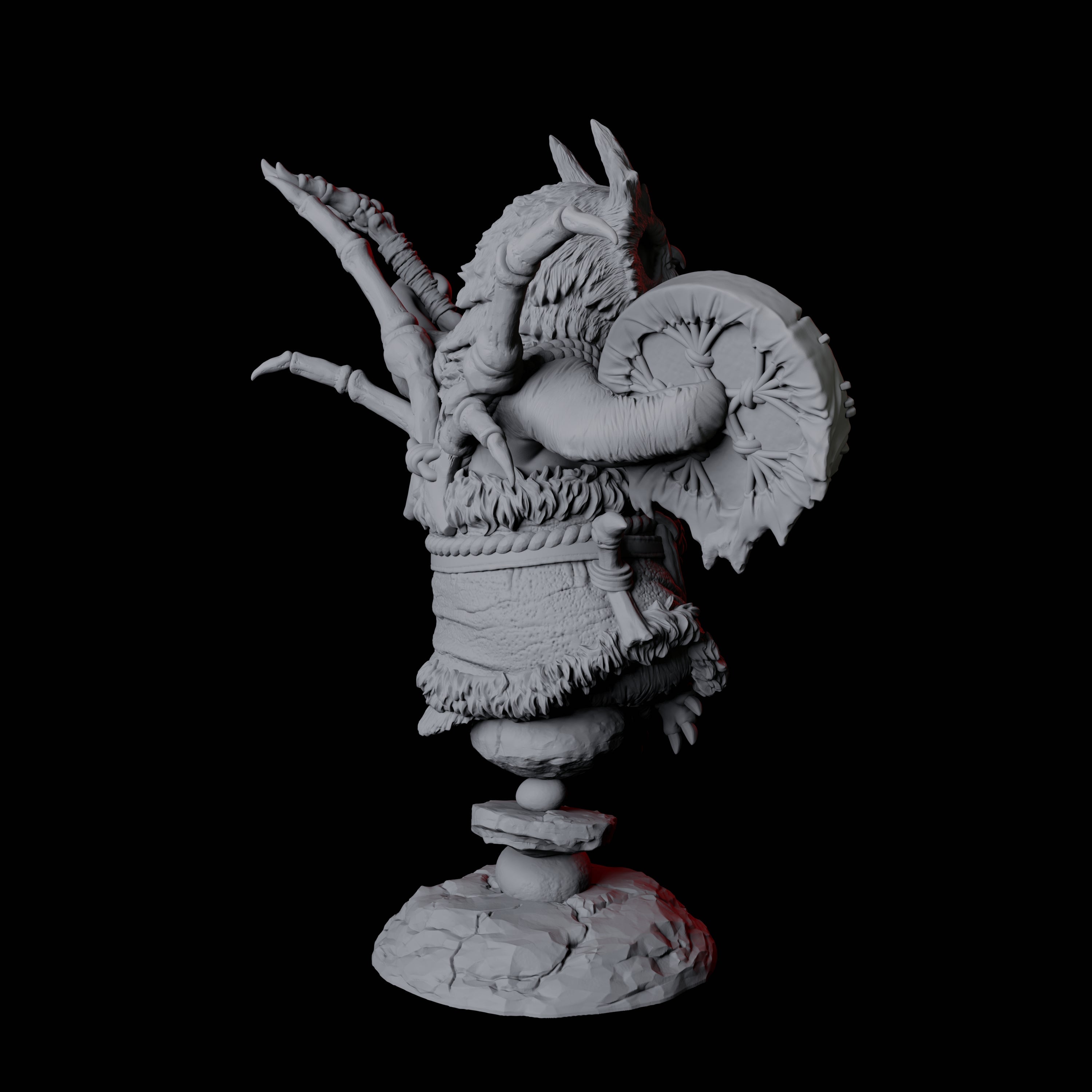 Four Forest Dohwar Shamans Miniature for Dungeons and Dragons, Pathfinder or other TTRPGs