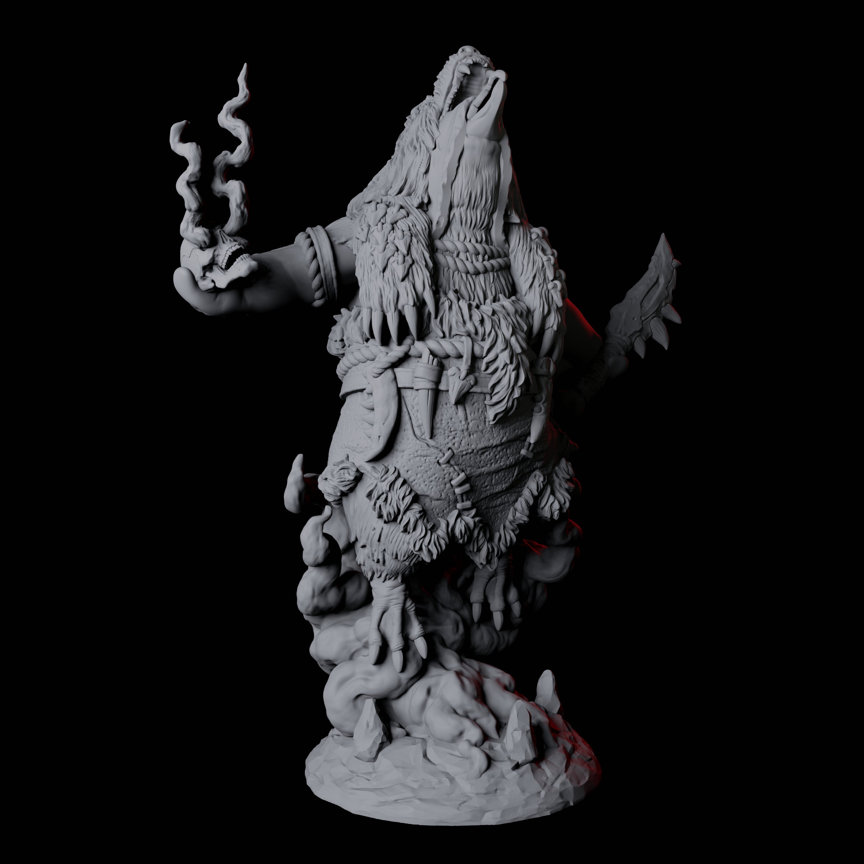 Four Forest Dohwar Shamans Miniature for Dungeons and Dragons, Pathfinder or other TTRPGs