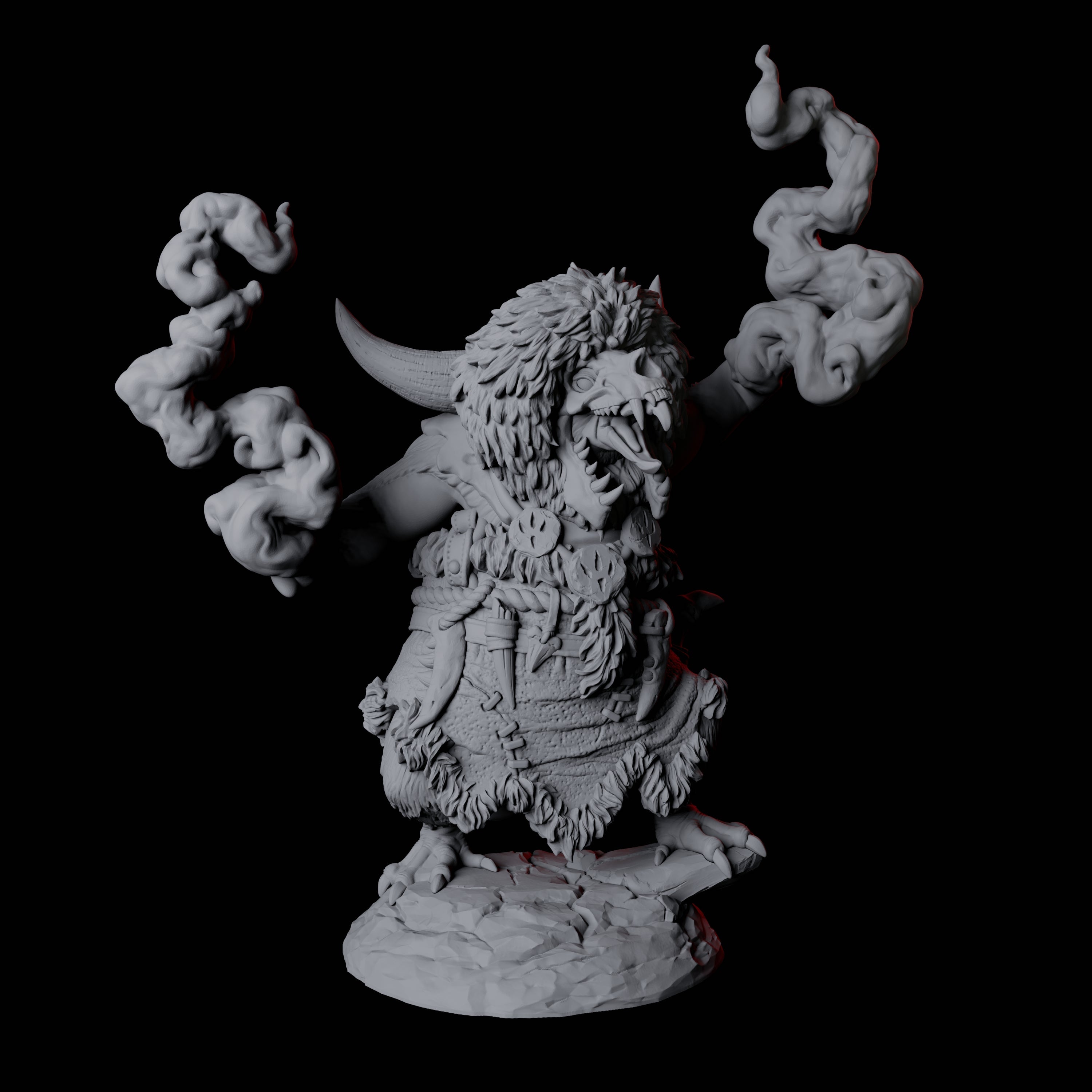 Four Forest Dohwar Shamans Miniature for Dungeons and Dragons, Pathfinder or other TTRPGs