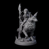 Four Forest Halfing Warriors Riding Foxes Miniature for Dungeons and Dragons, Pathfinder or other TTRPGs
