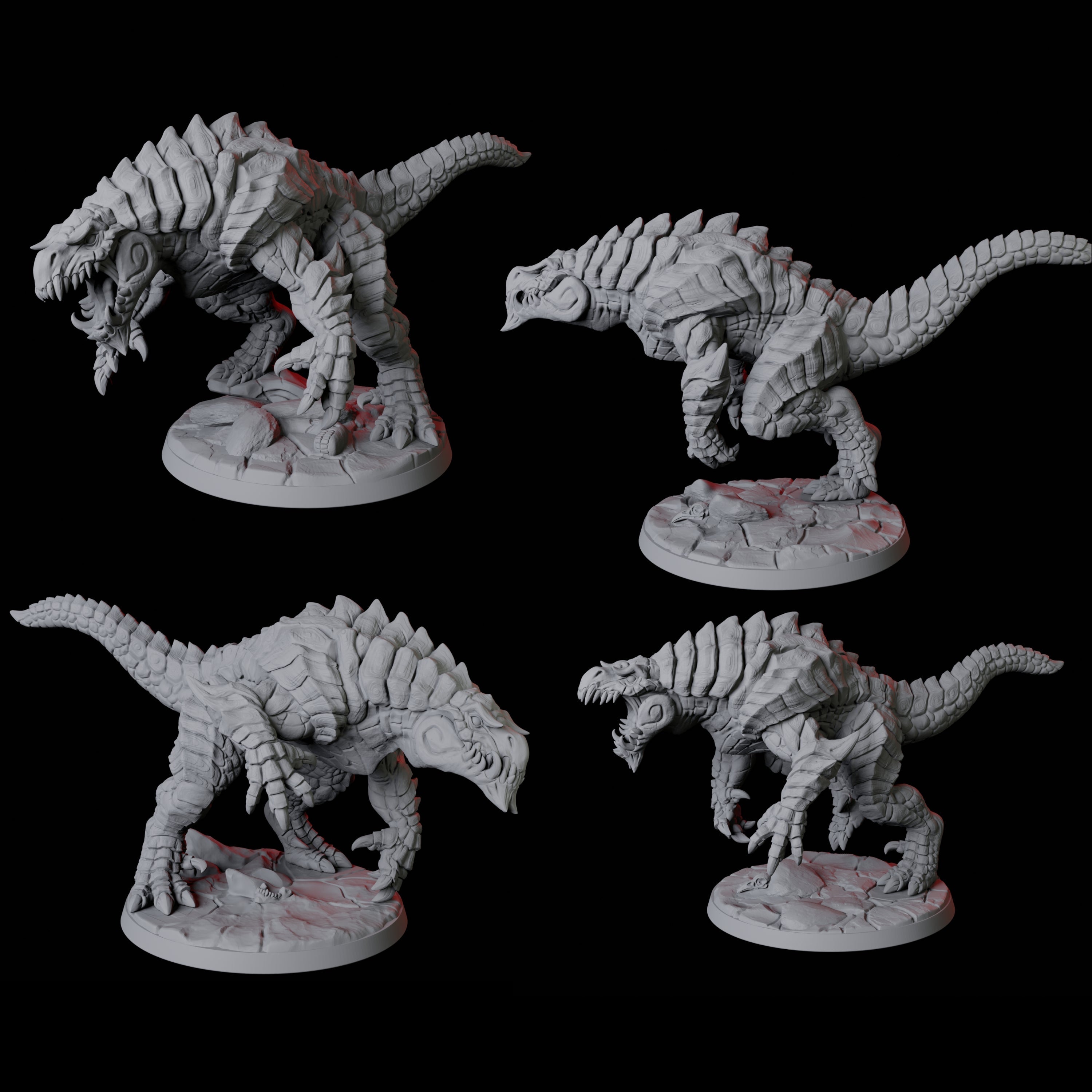 Four Frost Drakes Miniature for Dungeons and Dragons, Pathfinder or other TTRPGs